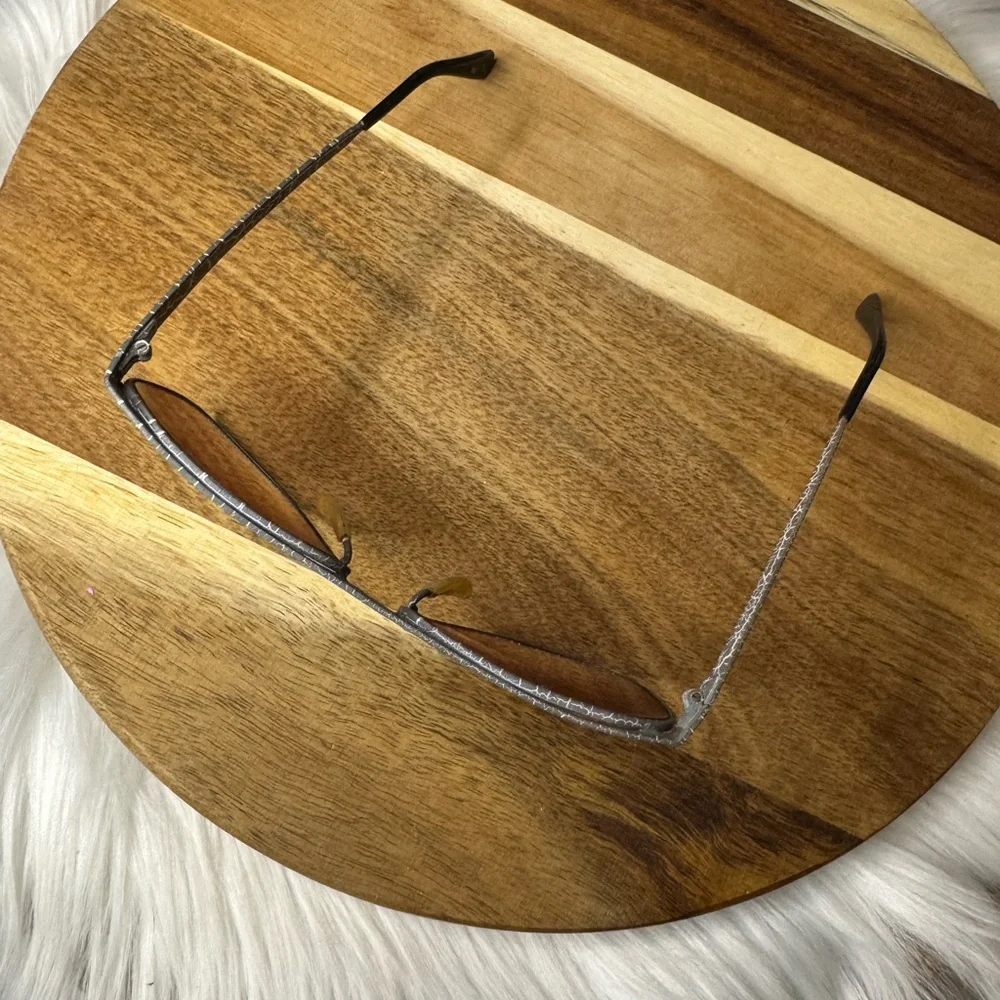 Vintage Jantzen Aviator Sunglasses Gray Crackle Frame Brown Lens Retro Unisex